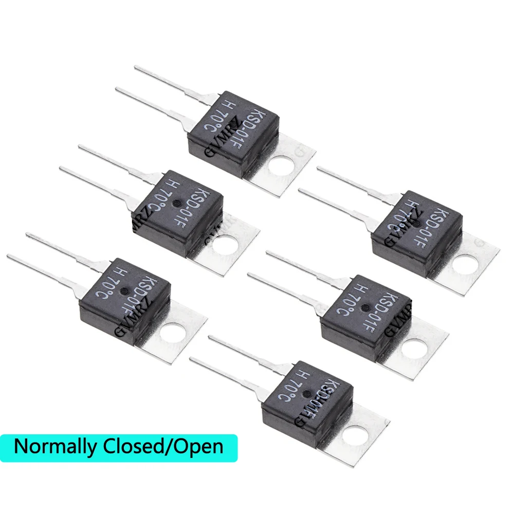 KSD-01F JUC-31F 40 50 60 70 80 GradC NC Normalerweise geschlossen NO Normalerweise offen 1,5A Thermoschalter Temperatursensor Thermostat 90 100 Image