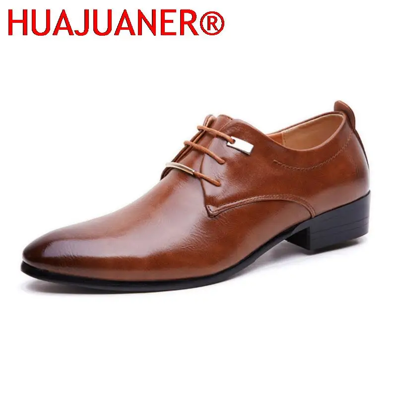 Elegante Leder Männer Schuhe italienische Abendkleid männliche Schuhe Luxusmarke Mode Mokassins Büro arbeiten Oxford Schuhe für den Menschen