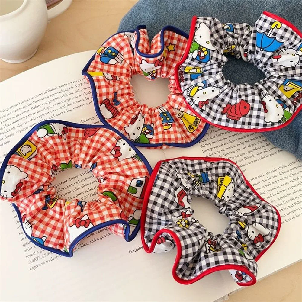Kariertes Haarband im koreanischen Stil, süßes Haar-Accessoire für Mädchen, Y2k-Accessoires, Hello Kitty Haarbänder