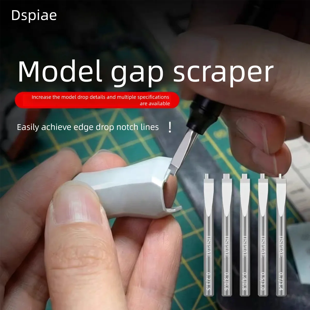 DSPIAE Modellbau-Set: Präzisions-Ritzmeißel, Schiebemesser und Ritzlineal für Modellbau und DIY-Projekte Image