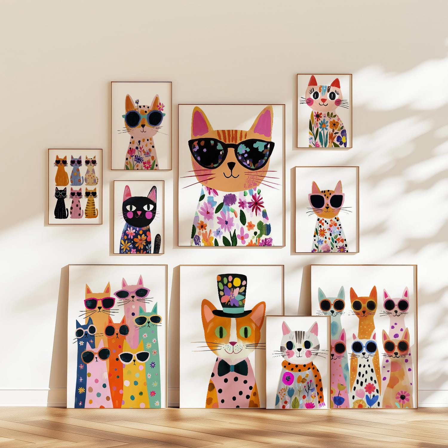 Pacchetto di stampe artistiche per la cameretta dei bambini con 33 stampe colorate, set digitale di decorazioni murali per la cameretta dei bambini