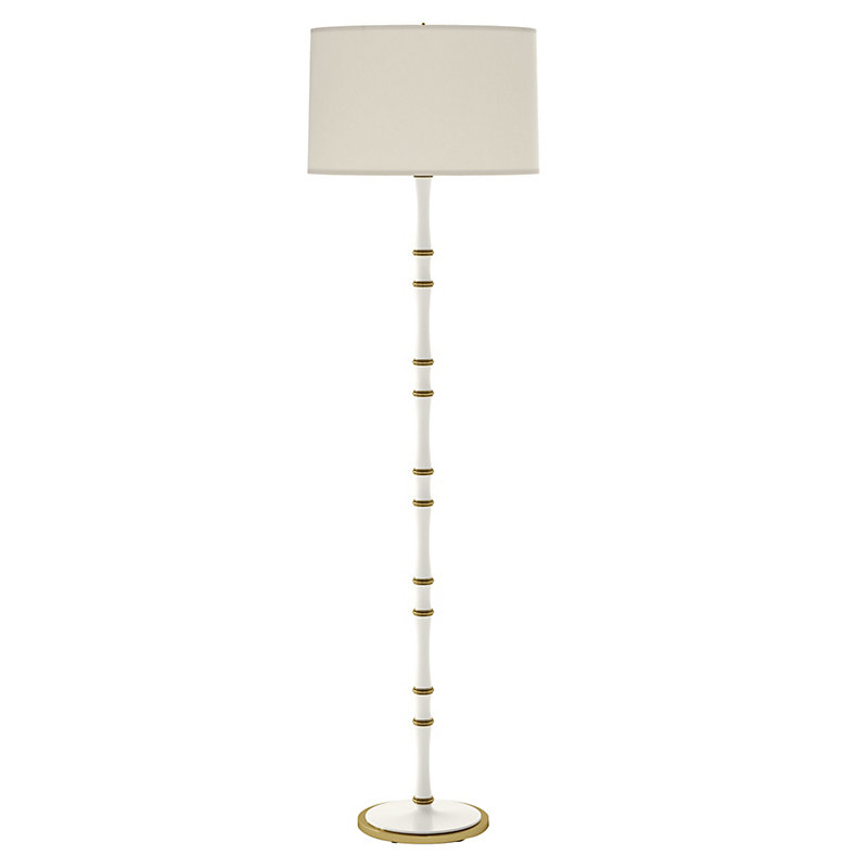 Iris Floor Lamp - White/Brass - Ballard Designs
