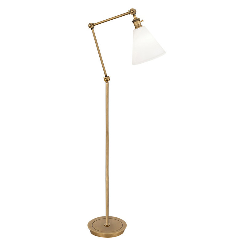 Samuel Floor Lamp - Brass/Brass Shade - Ballard Designs