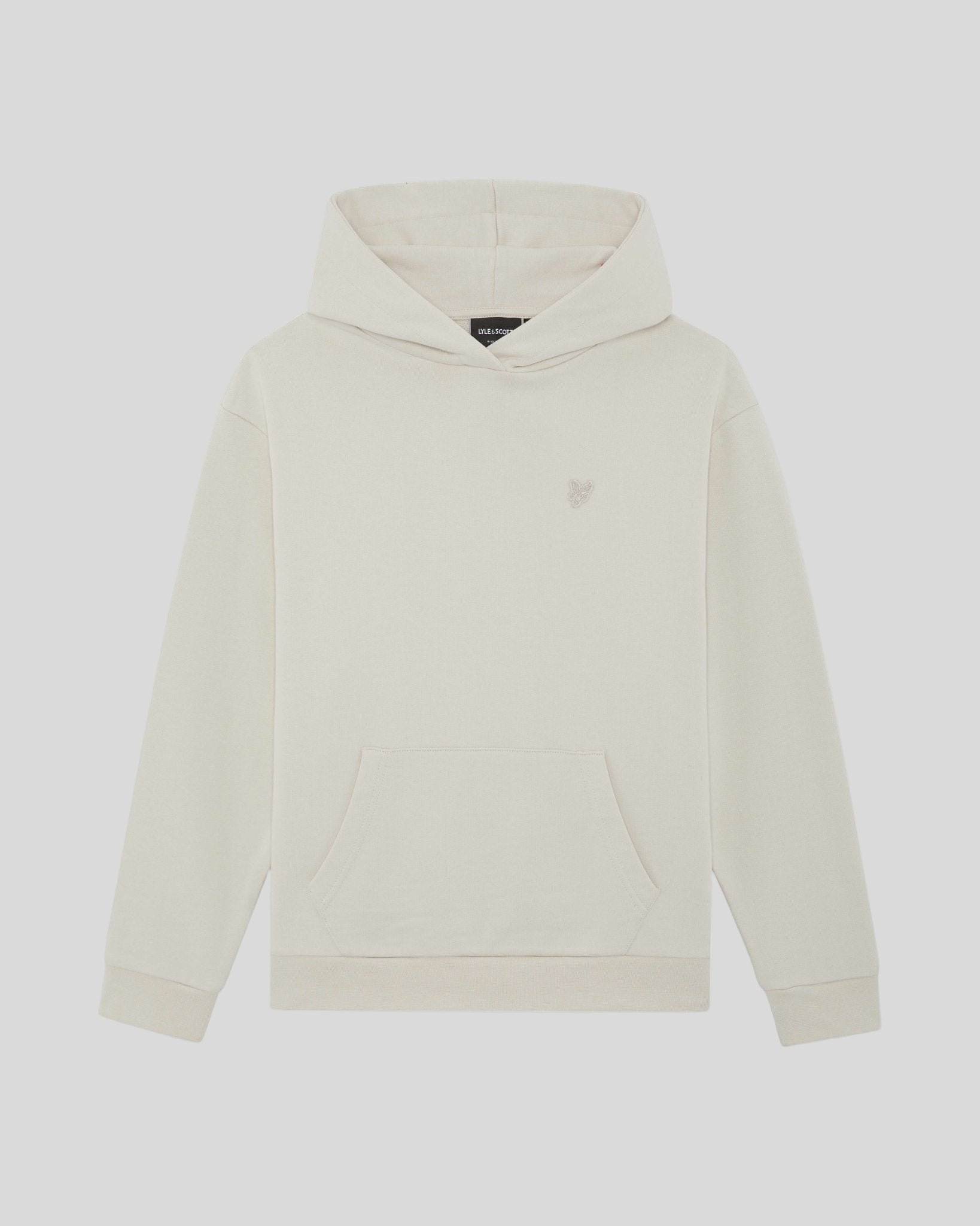 Lyle & Scott Boys' Heavy Weight Drop Shoulder Hoodie - White Cotton - Size 7-8Y | Lyle & Scott Sale | Discount Designer Brands