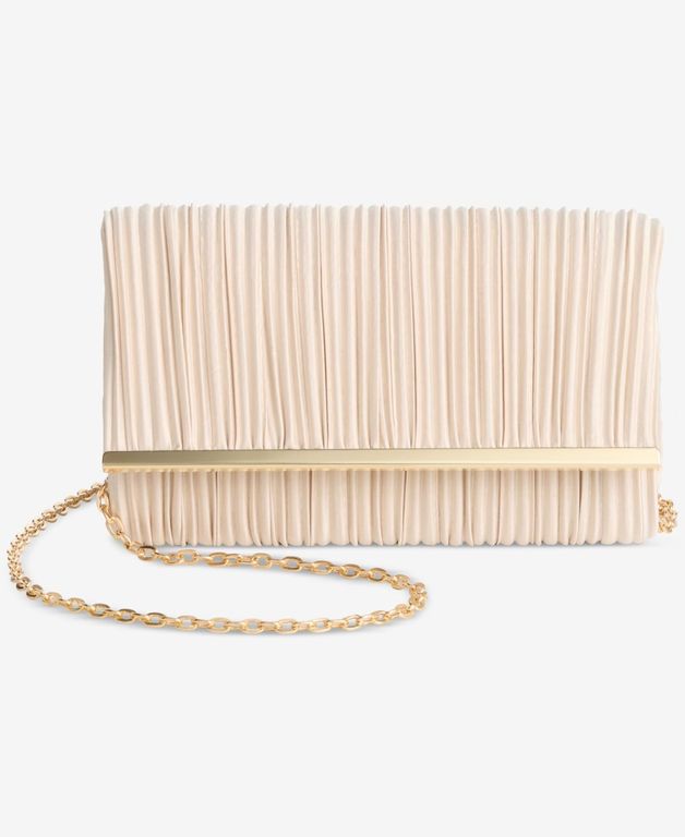 All Over Pearl Pouch Clutch - Natural - INC International Concepts Clutches