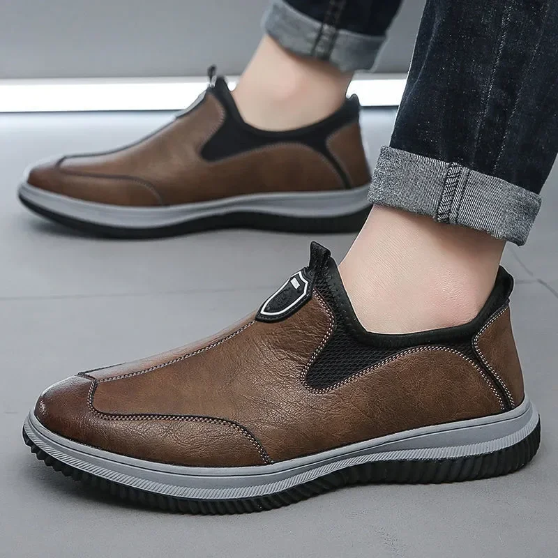 Männer Schuhe Männer Leder Original Nähen Schuhe Neue männer Casual Leder Schuhe Atmungsaktive Plattform Loafer für Männer