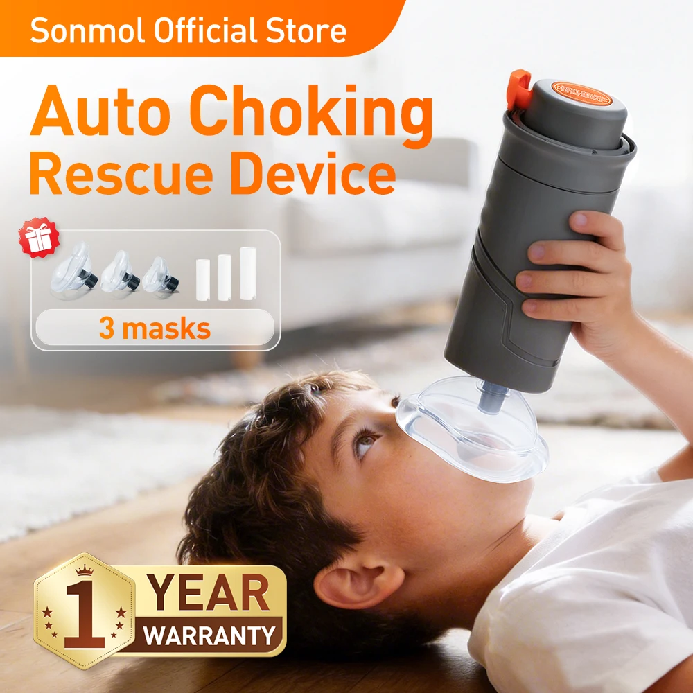 Sonmol Anti-Erstickungsgerät mit 3 Masken Erstickungsrettungsgerät Erste-Hilfe-Set Heimlich-Manöver Image