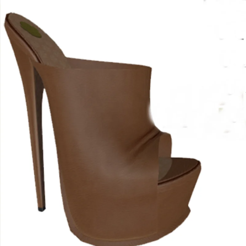 Braun Slip Auf Flache Plattform Pumpen Dünne High Heel Sexy Modische Kühlen Sommer Casual Große Größe Frau Schuhe Zapatillas Mujer