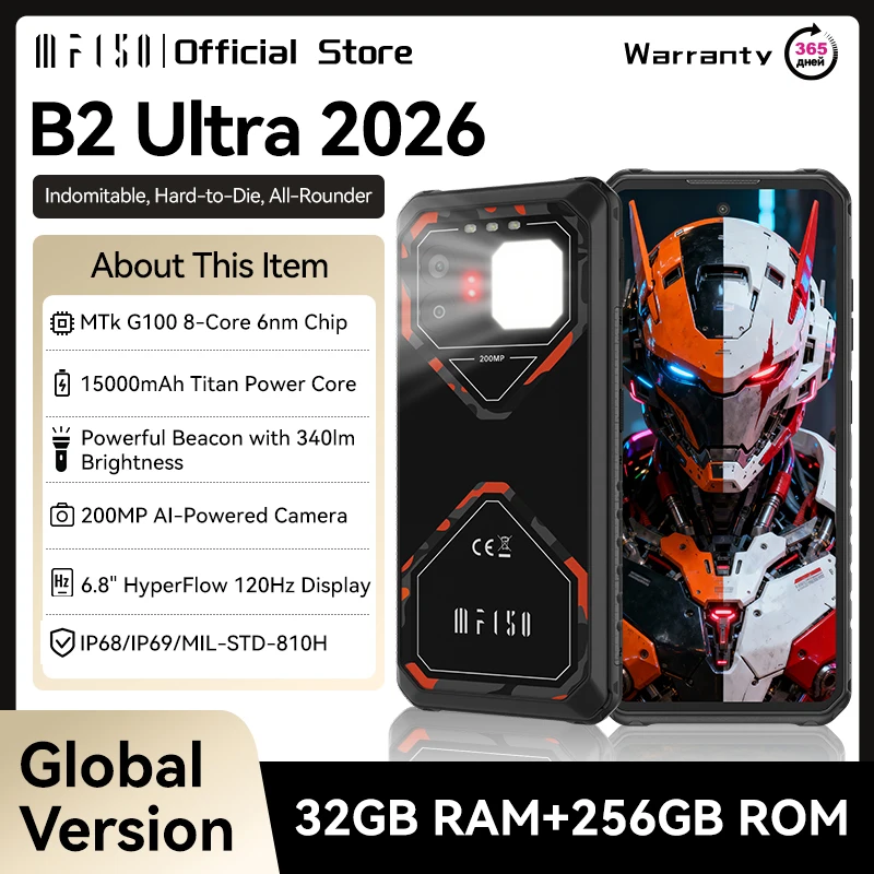 Weltpremiere IIIF150 B2 Ultra 2026 Robustes Smartphone MTK G100 Chip 256GB ROM 200MP Hauptkamera 15000mAh Akku Image