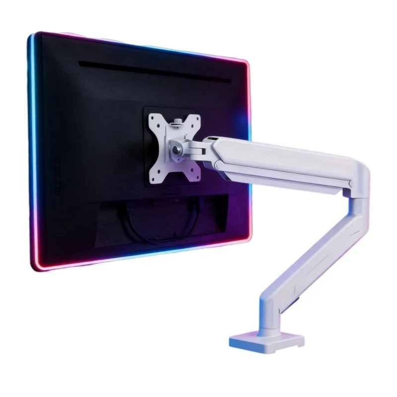 Verstellbarer Einzelmonitor-Tischhalter für bis zu 32 Zoll, 19,8 lbs pro Bildschirm, für Computer-TV-Halterung. Image