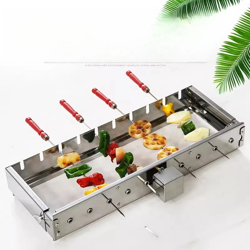Grilldrehgestell, vollautomatisch, verstellbare Breite, Rollspießmaschine, 5 V, kompatibel mit Power Bank AC/DC Image
