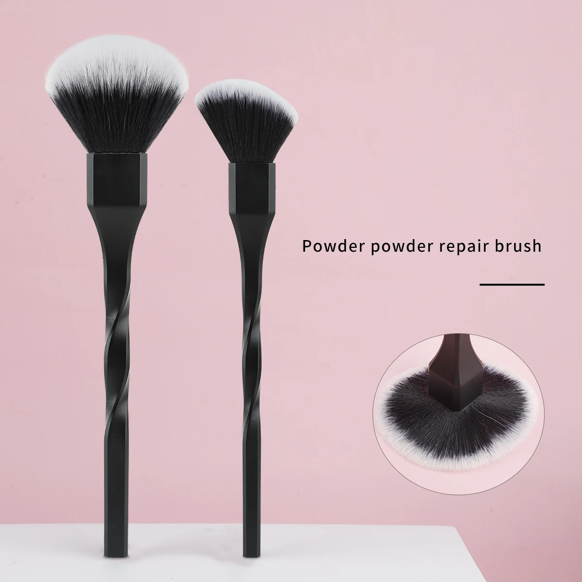 1PCS Spirale Design Kunststoff Griff Schönheit Makeups Pinsel Kosmetik Pulver Rouge Pinsel Make-up für frauen Werkzeug Kostenloser Versand