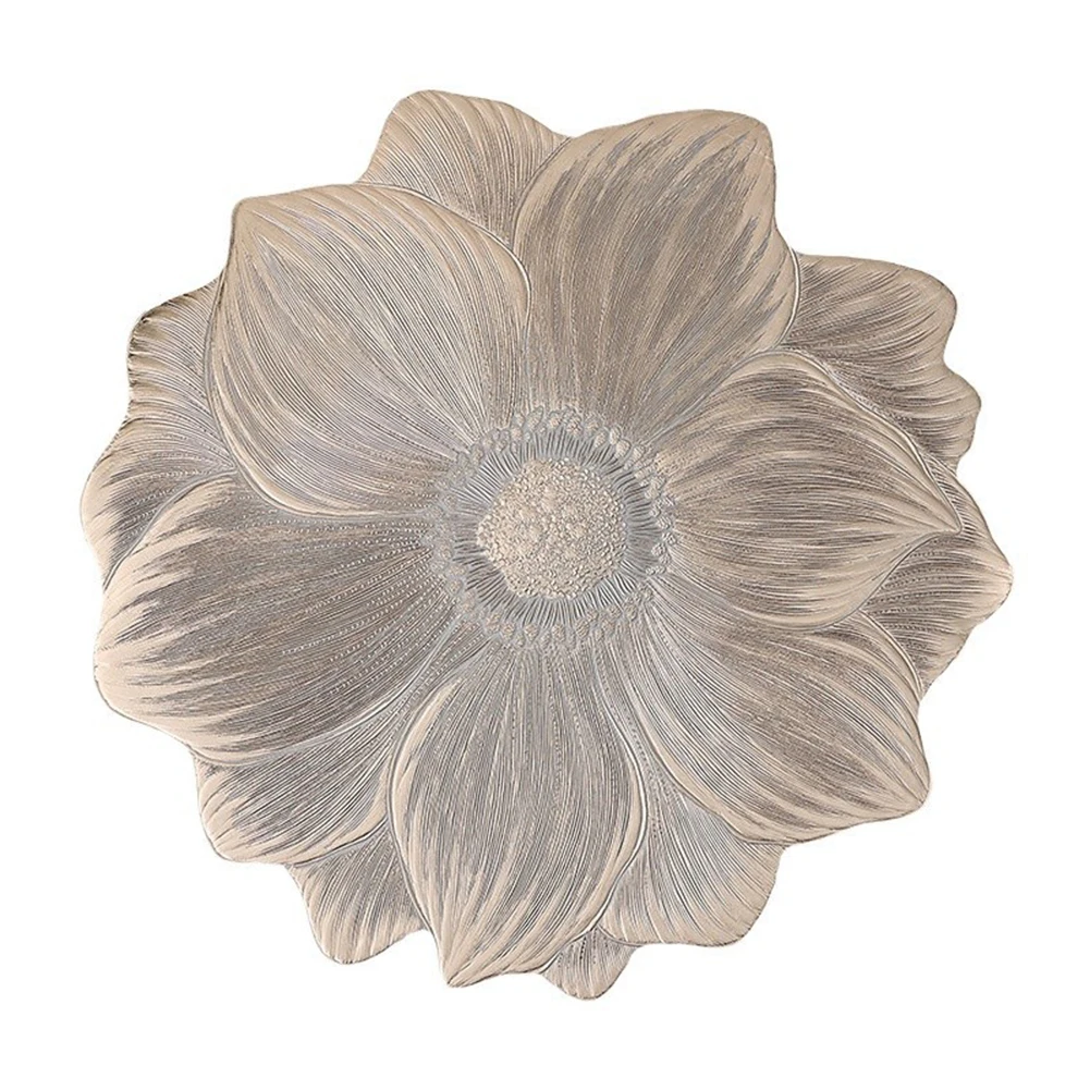 Stilvolles Esszimmerzubehör, hitzebeständige Tischunterlagen, Esstischdekoration, leicht zu reinigen, elegantes Lotus-Design, PVC-Material