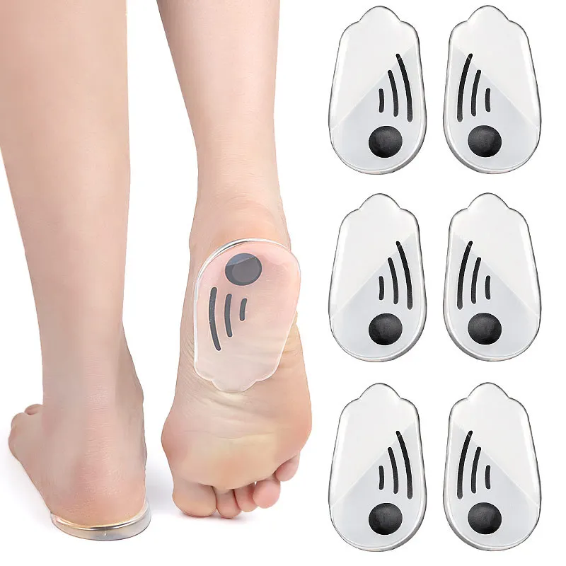 1 Paar/3 Paar Stoßdämpfende Fersenpolster Silikon Magnetische Massage-Einlegesohlen für Männer und Frauen zur O/X-Bein-Korrektur Image
