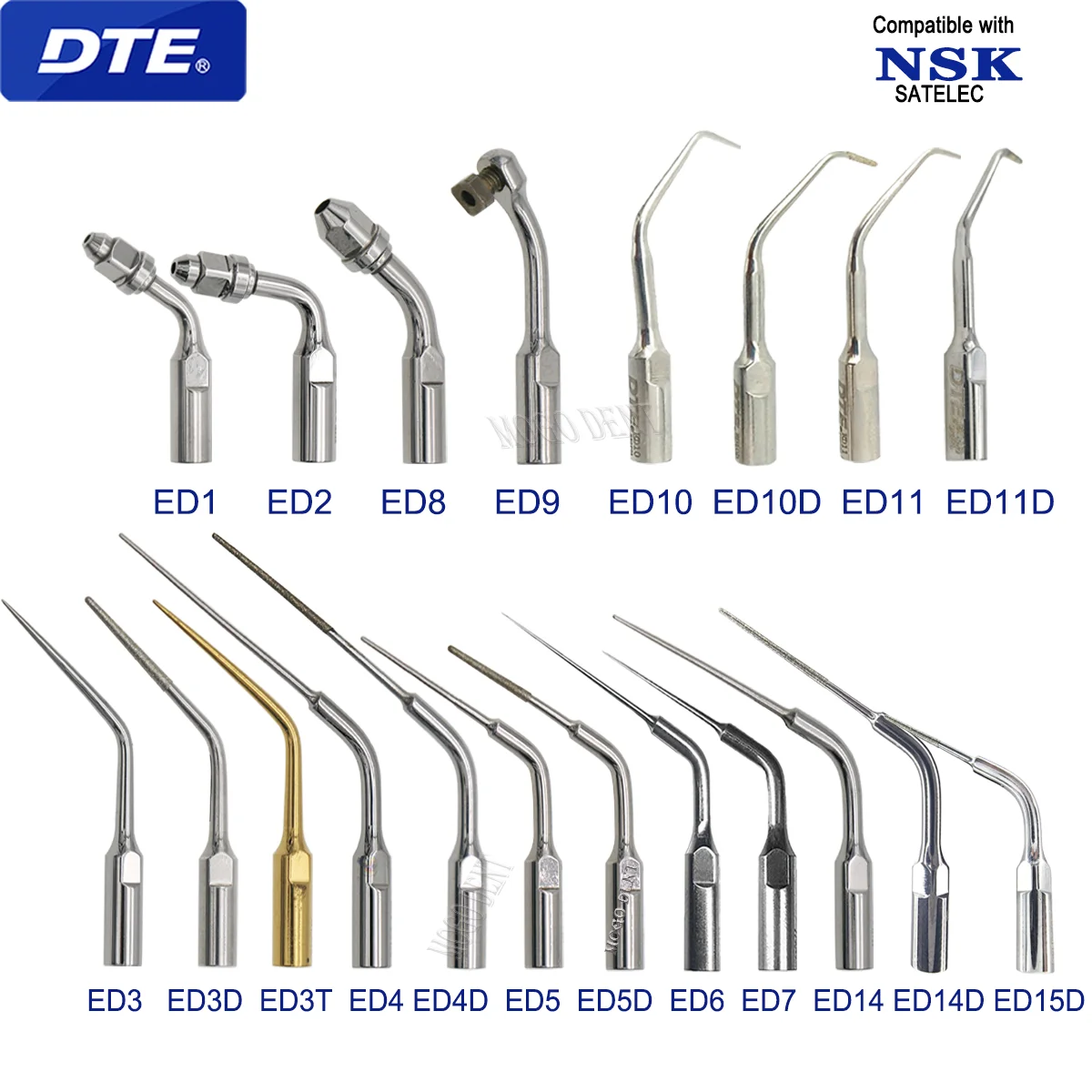 Woodpecker DTE Dental Ultraschall Scaler Tipps Zahn Reinigung Maschine Cutter Kopf ED1 ED2 Fit SATELEC ACTEON NSK Scaler Handstück Image