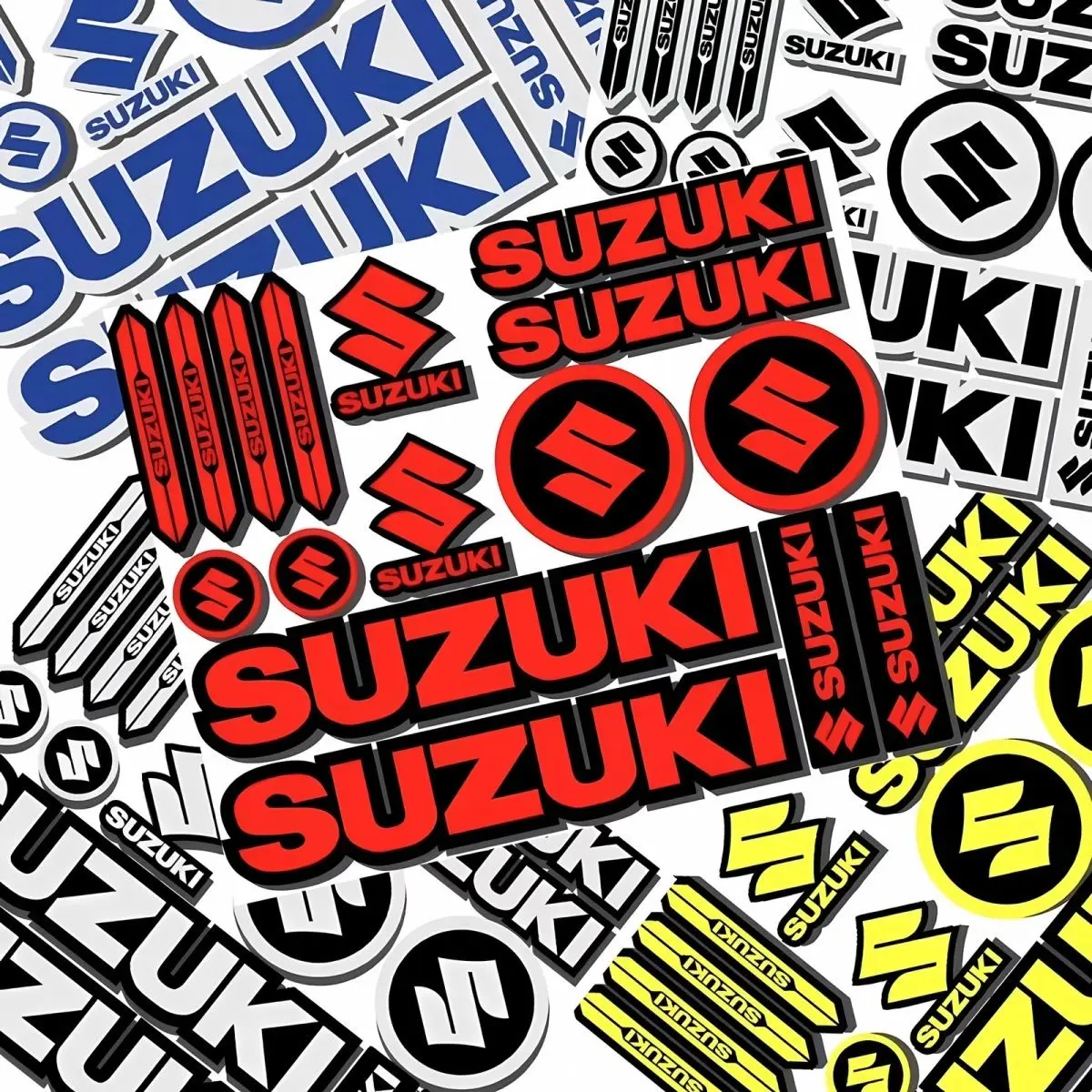 Autocollant de moto pour banderole latérale, autocollant de casque de moto, autocollant en vinyle pour voiture, décoration pour moto Suzuki, autocollant de voiture