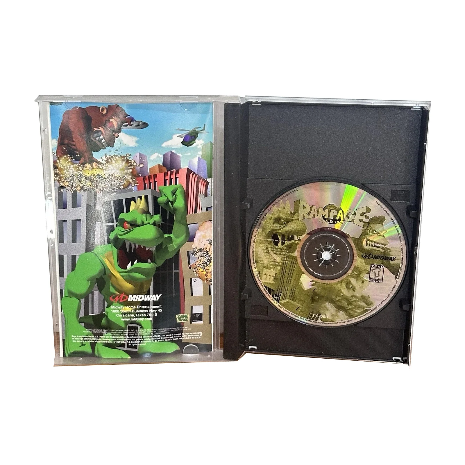 Jeu de copie de disque Saturn Rampage World Tour – Débloquez le jeu de console SS pour lecteur optique – Jeu vidéo rétro à lecture directe