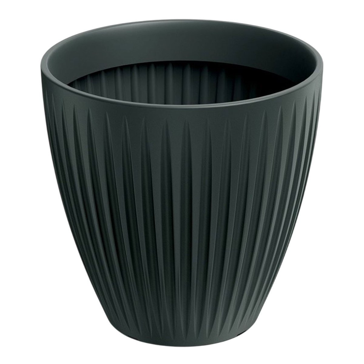 Prosperplast - Blumentopf aus rotationsgeformtem Kunststoff 105L Ø60x58cm in farbe Anthrazit - Latia Round MIDL ETHICK Image
