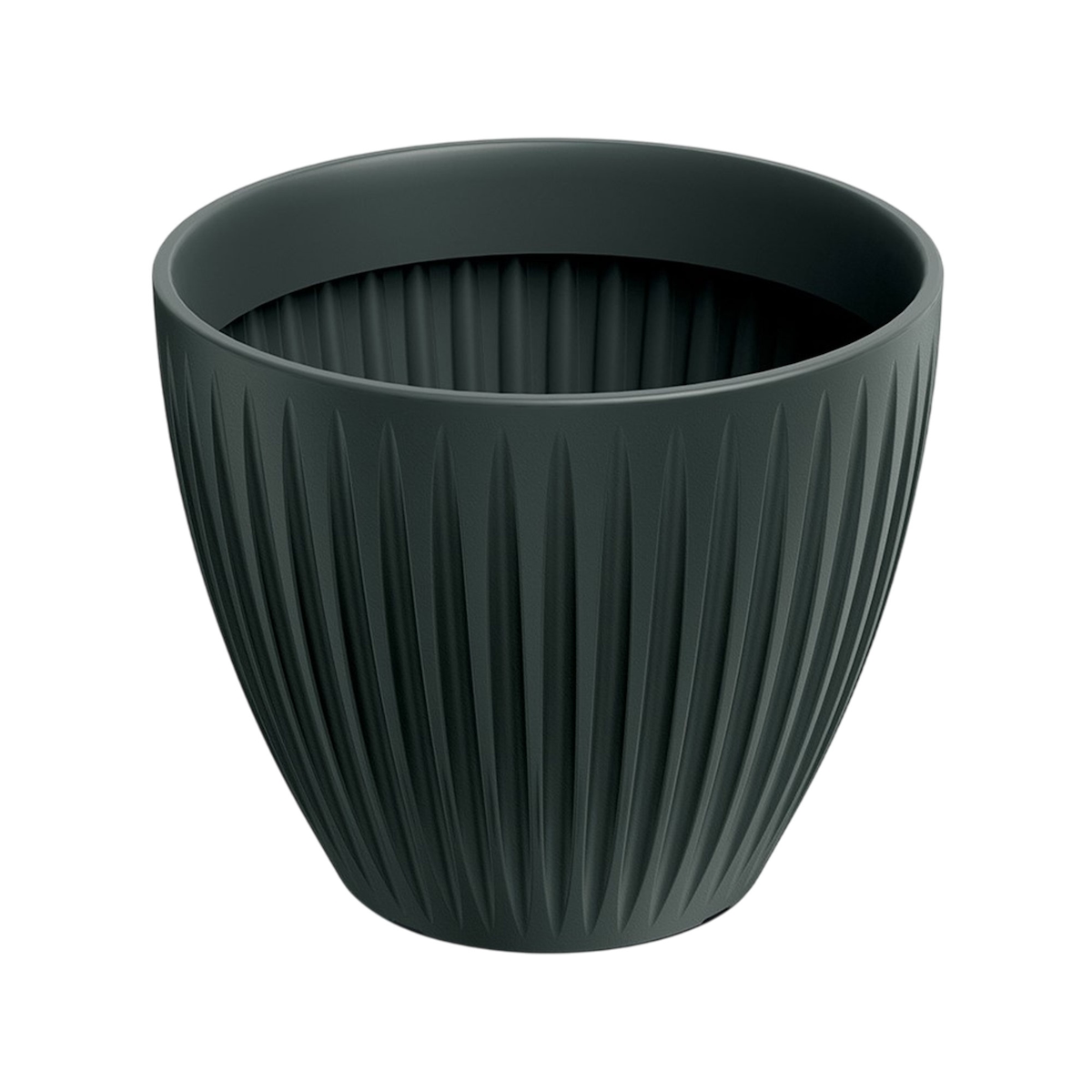 Prosperplast - Blumentopf aus rotationsgeformtem Kunststoff 11L Ø30x25cm in farbe Anthrazit - Latia Round ETHICK Image