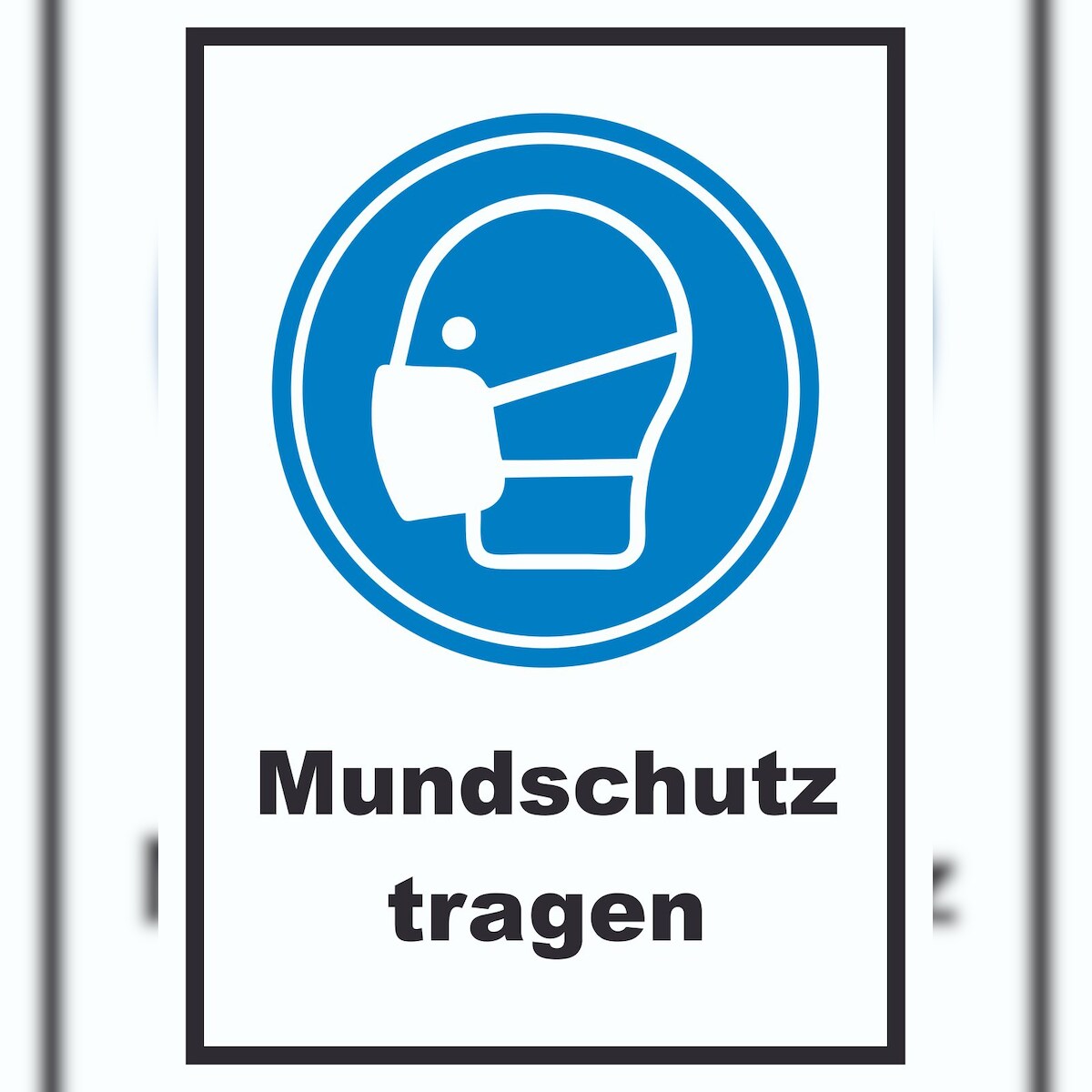HB-Druck Mundschutz tragen Schild A6 (105x148mm) Image