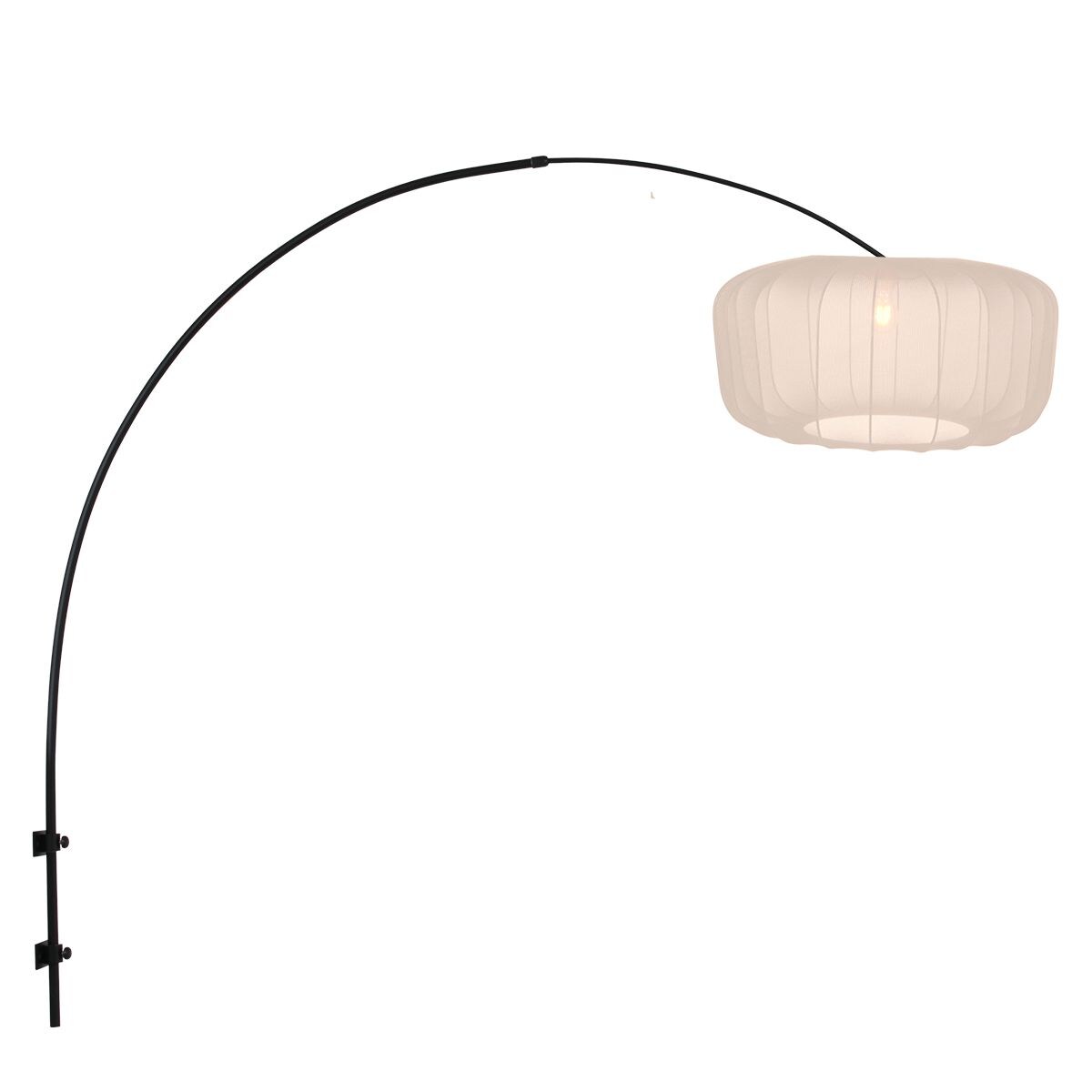 Steinhauer Wandleuchte 1-fl. "Sparkled Light" 4409ZW (1481ZW + K41931S) Schwarz + Creme Image