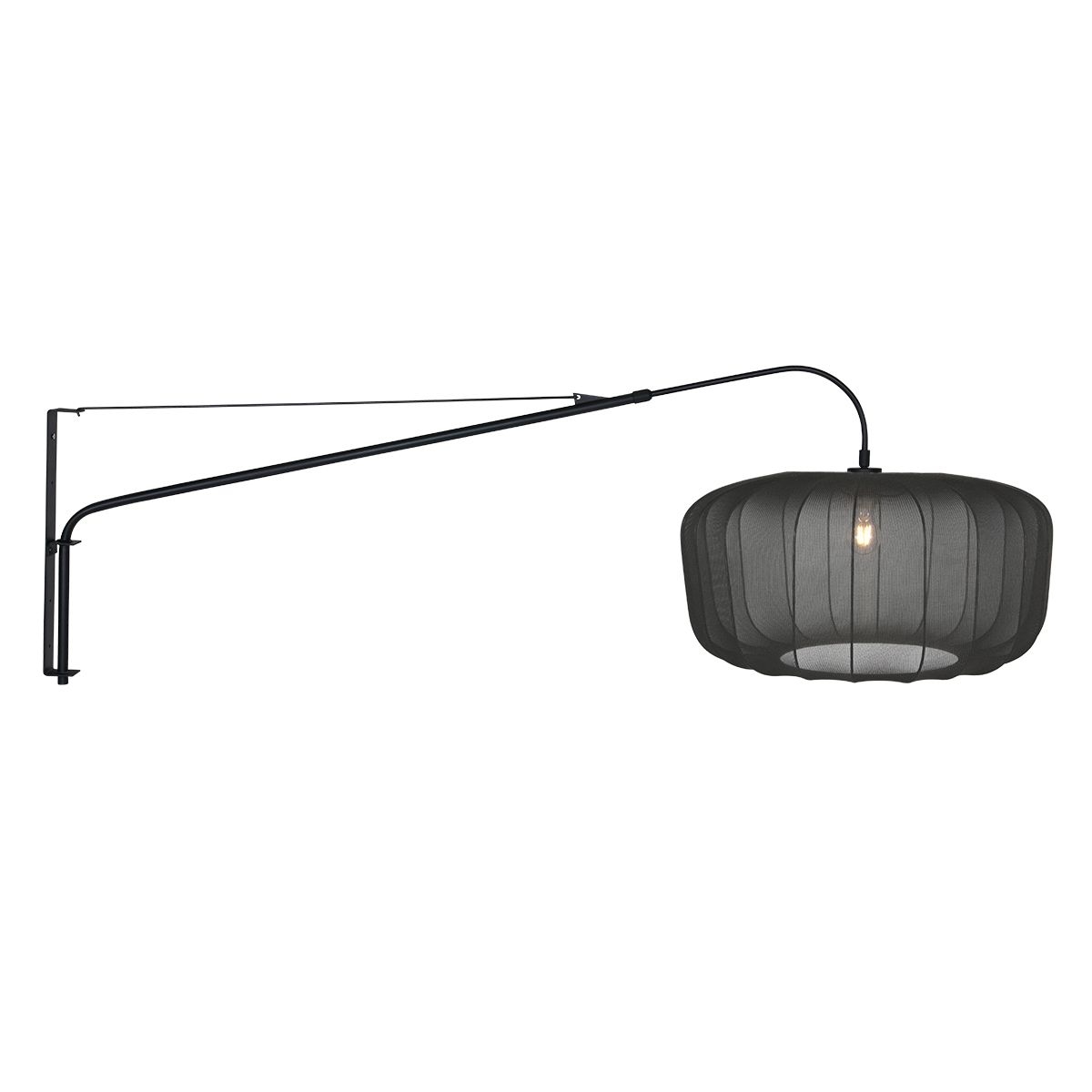 Steinhauer Wandleuchte 1-fl. "Elegant Classy" 4455ZW (2574ZW + K4193SS) Schwarz Image