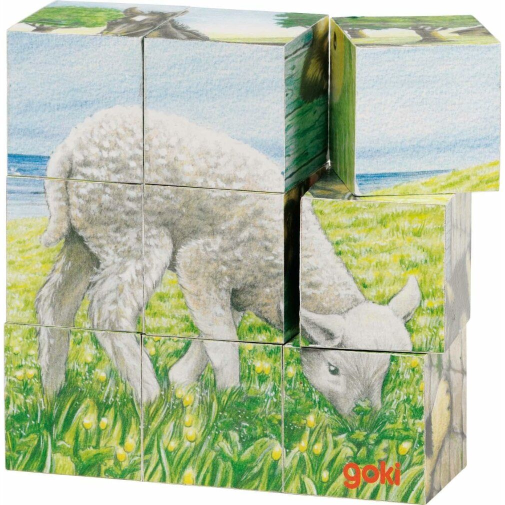 Fattoria puzzle a blocchi di legno Goki 1 St
