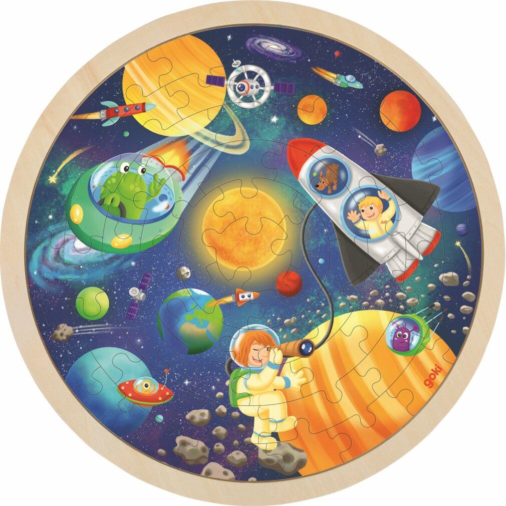 goki puzzle rotondo in legno universo 57 pezzi 1 St