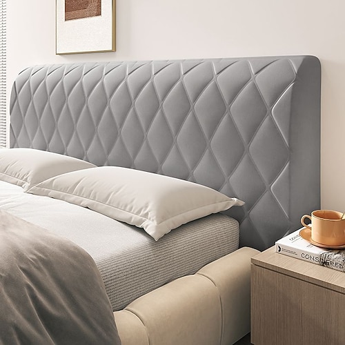 Verdickter, weicher Kopfteilbezug, vollständiger Schutz, universelles Bettrückenlehnenbezug-Set, staubdichter, weicher Kissen-Kopfteilschutz für Schlafzimmer Image