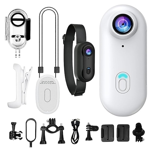 Action-Kamera, wasserdichter 1080p-Handkamera-Camcorder, tragbarer Outdoor-Sport-Camcorder mit robustem Clip-Halterungsgehäuse und Freisprechfunktion, ideal für Motorradfahren, Radfahren, Wandern und