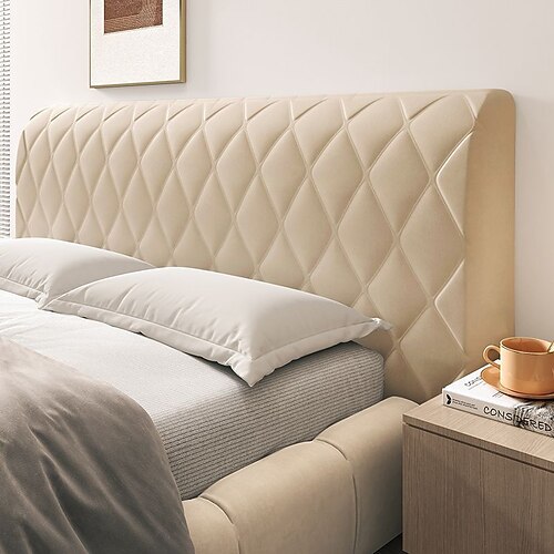Verdickter, weicher Kopfteilbezug, vollständiger Schutz, universelles Bettrückenlehnenbezug-Set, staubdichter, weicher Kissen-Kopfteilschutz für Schlafzimmer Image