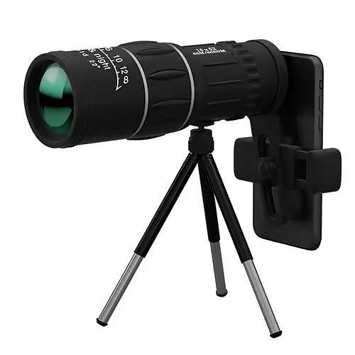 16x52 Hochleistungsmonokular-Teleskop mit Smartphone-Adapter Stativ, wasserdichtes HD-Monokular mit BAK4-Prismen für Erwachsene, Nachtsichtgerät für Vogelbeobachtung, Jagd, Wandern, Konzerte, Camping Image