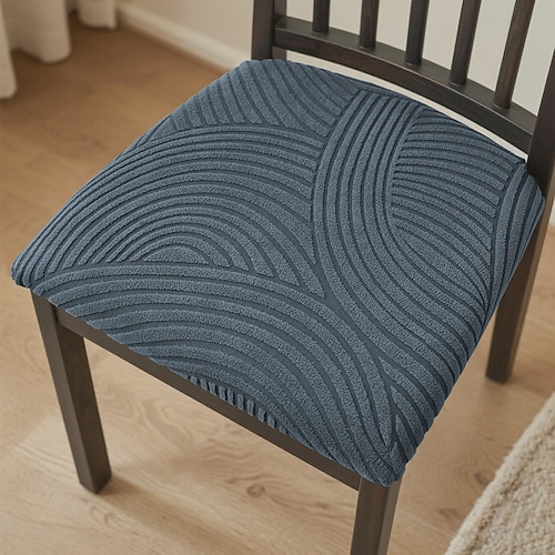 Stretch-Stuhlkissenbezug aus weichem Fleece-Stoff, Stuhlschutz, maschinenwaschbar, pflegeleicht für Esszimmermöbel