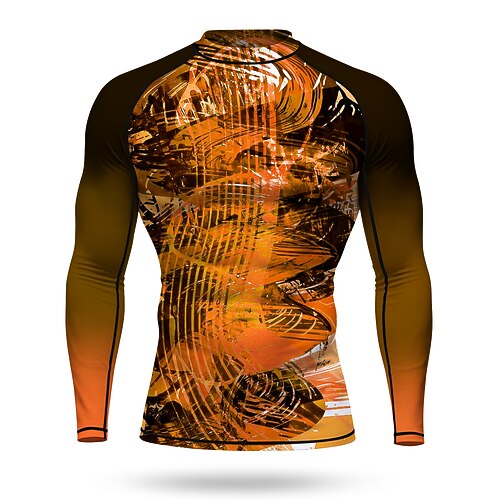 Herren Hell Anti UV Shirt T-Shirt zum Schwimmen Farbverlauf Abstrakt UPF50 UV Schutz Schnelltrocknend Langarm Bademode Schutz gegen Hautausschlag Surfen Kanufahren Strand Sommer Image