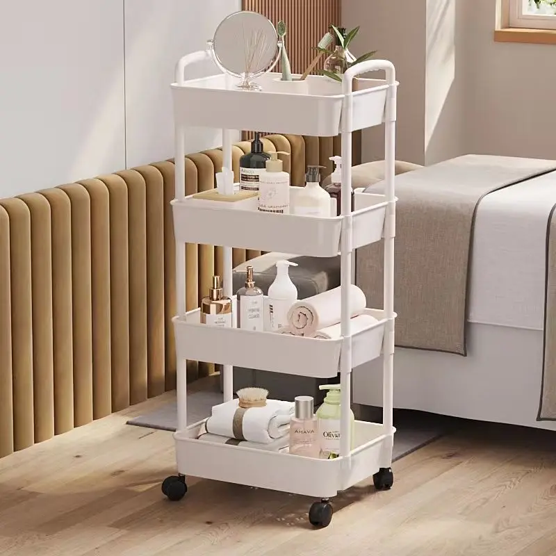 Scaffale portaoggetti multifunzionale da cucina, scaffale portaoggetti da bagno, carrello mobile a più livelli, scaffale multiuso.