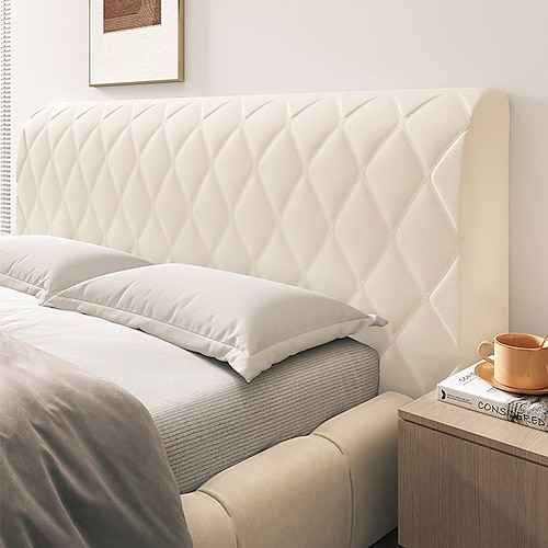 Verdickter, weicher Kopfteilbezug, vollständiger Schutz, universelles Bettrückenlehnenbezug-Set, staubdichter, weicher Kissen-Kopfteilschutz für Schlafzimmer Image