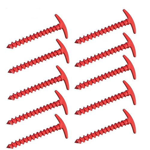 20 multifunktionale Heringe für den Außenbereich, spiralförmige, windfeste Zeltnägel, unverzichtbares Camping- und Selbstfahrer-Zubehör, geeignet für Camping-Einsteiger/Familienpicknicks, ideale Image