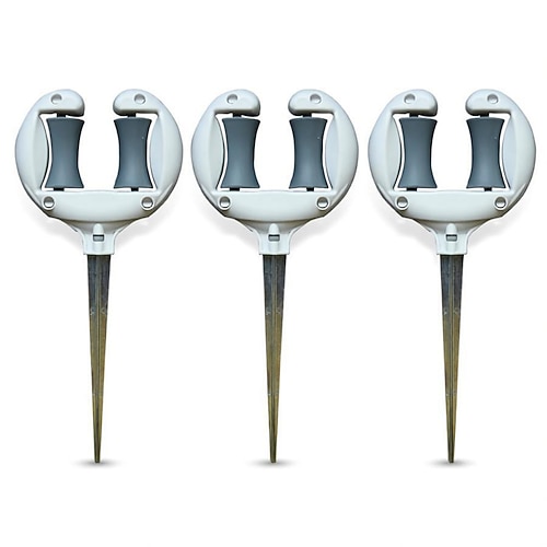 3-teiliges Set Gartenschlauchführungen für den Außenbereich - 10,6 Zoll, rostfreies ABS verzinkter Metall-Gartenschlauchführungsstift, Rasenschlauchrollenhalterung, Gartenschlauchführungsnagel, Image