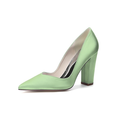 Marineblaue Damenpumps mit Blockabsatz, elegante Schuhe für die Mutter der Braut bei einer Hochzeit in der Stadt, bequeme Schuhe mit spitzer Zehenpartie und mittelhohem Absatz für formelle Anlässe Image