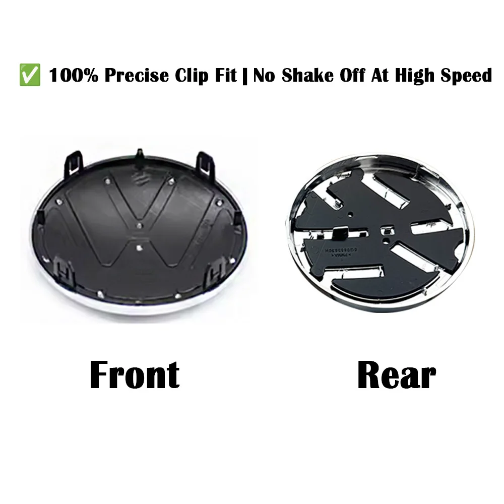 Emblema Anteriore per Auto Y-138mm e Emblema Posteriore per Bagagliaio 110mm per Golf 7.5 MK7.5 2018 2019 2020, Logo per Cofano, Accessori Adesivi