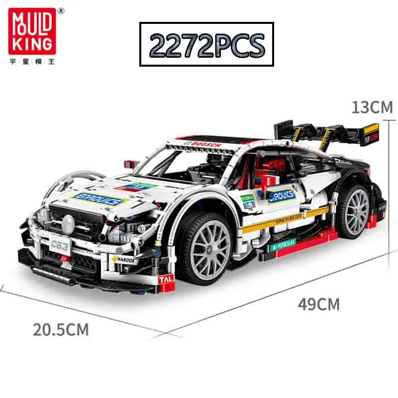 Mould King 2270 Pezzi MOC Auto Sportiva, Blocchi da Costruzione Tecnologici, Modello Classico di Auto da Corsa, Giocattoli per Bambini