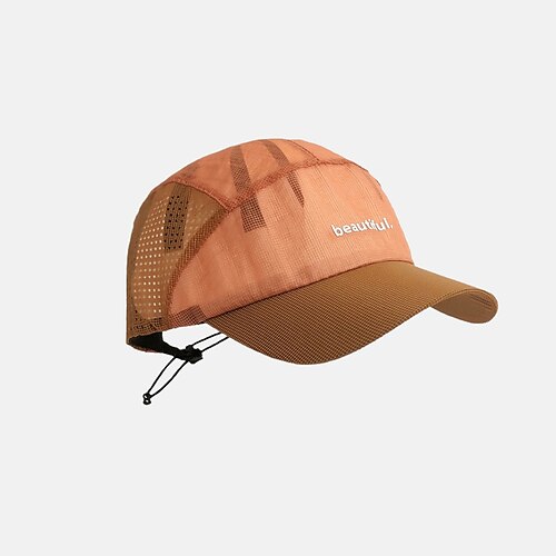 Baseballkappe Sonnenhut Tennis Cap Unisex Flügelärmel Laufmütze Patchwork Sonnenschutz Feuchtigkeitsableitend Atmungsaktiv für Tennis Baseball Pickleball Sommer Frühling Schwarz Purpur Orange Image