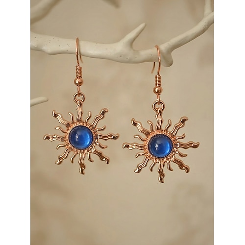 Boho-Ohrringe mit Sonnenanhänger für Damen – aus einer Legierung, in verschiedenen Farben erhältlich, perfekt für Freizeit und Strandurlaub. Image