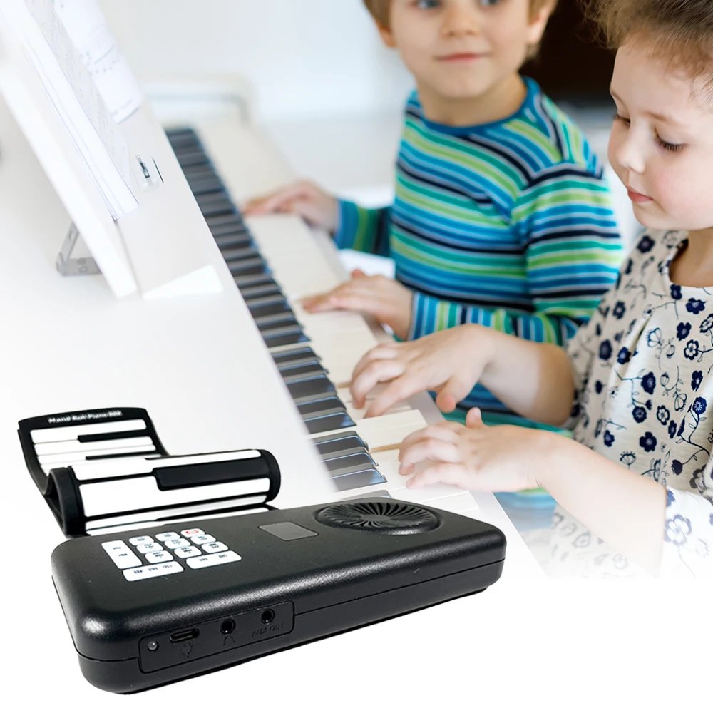 Tastiera Pianoforte Digitale Versatile a 88 Tasti, Pieghevole e Portatile, Tastiera Musicale Elettronica Arrotolabile