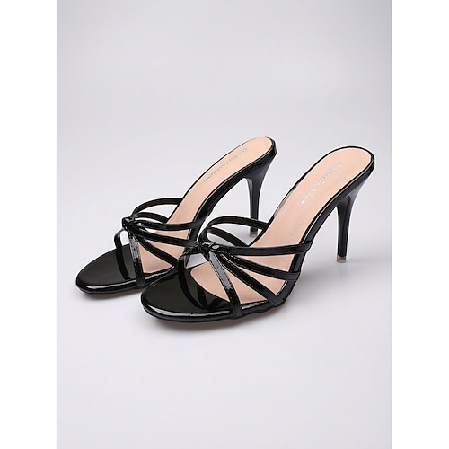 Elegante, nudefarbene Riemchensandalen mit Stilettoabsatz für Damen, offene High Heels für Cocktailpartys Abschlussball, minimalistische Abendschuhe, formelle Anlässe besondere Anlässe Image