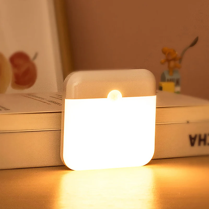 LED-Nachtlichter mit Bewegungsmelder, wiederaufladbares USB-Schranklicht, kabellose Wandlampe für Treppen, Schrank, Küche, Schlafzimmer, Garage