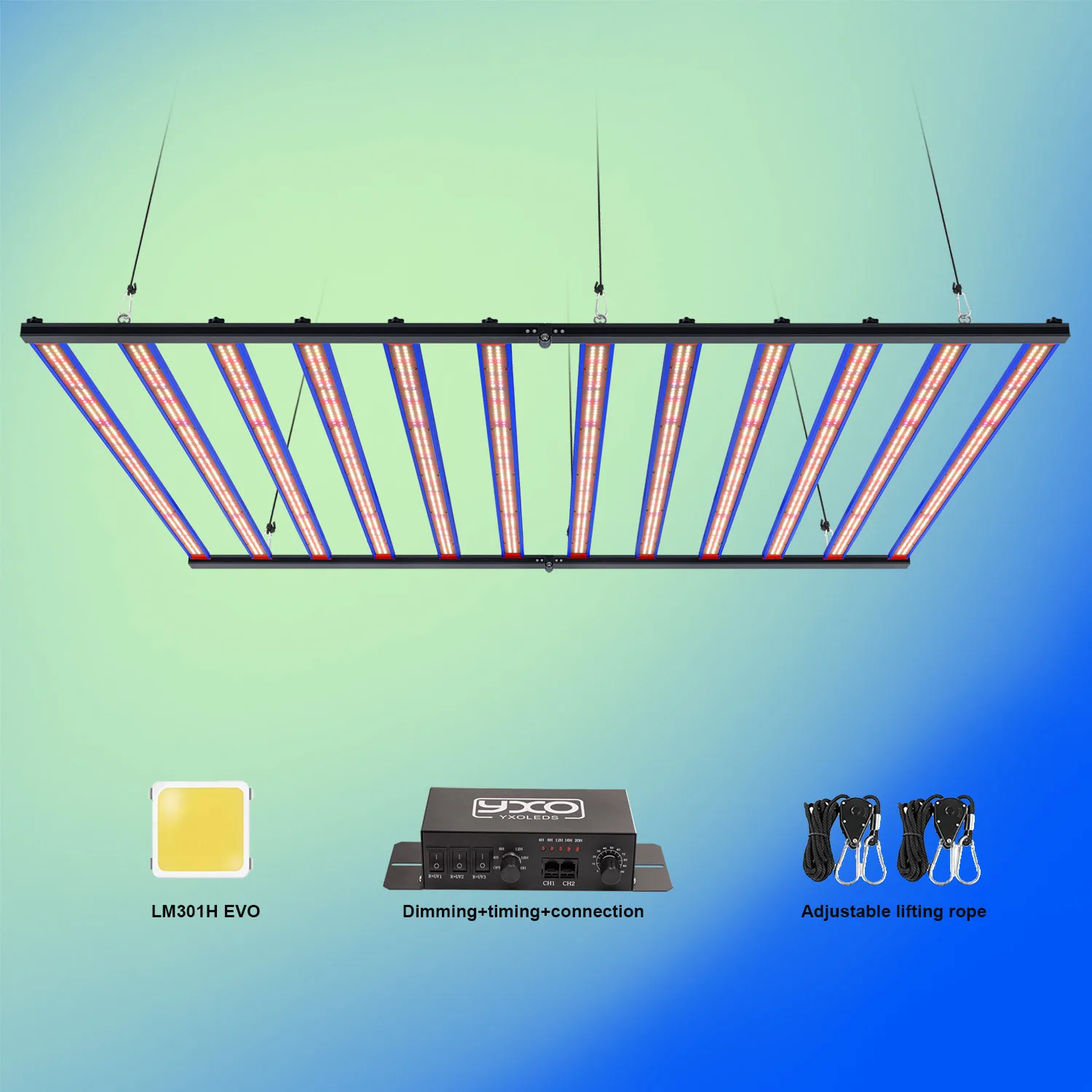 Einstellbare Pflanzenlampe 240W 320W 650W 1000W 1200W LM301H EVO für das Wachstum von Aquarienpflanzen im Innenbereich
