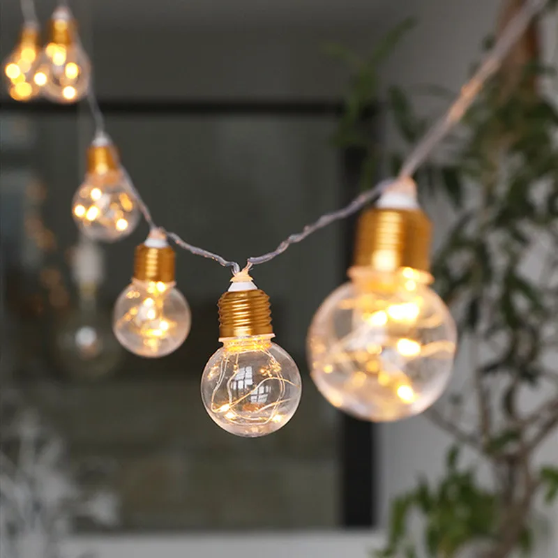 LED Lichterketten Batterie Power Glühbirne Innen Schlafzimmer Glühbirnen Outdoor Garten Hochzeits feier Weihnachts dekor Girlande Lichterkette