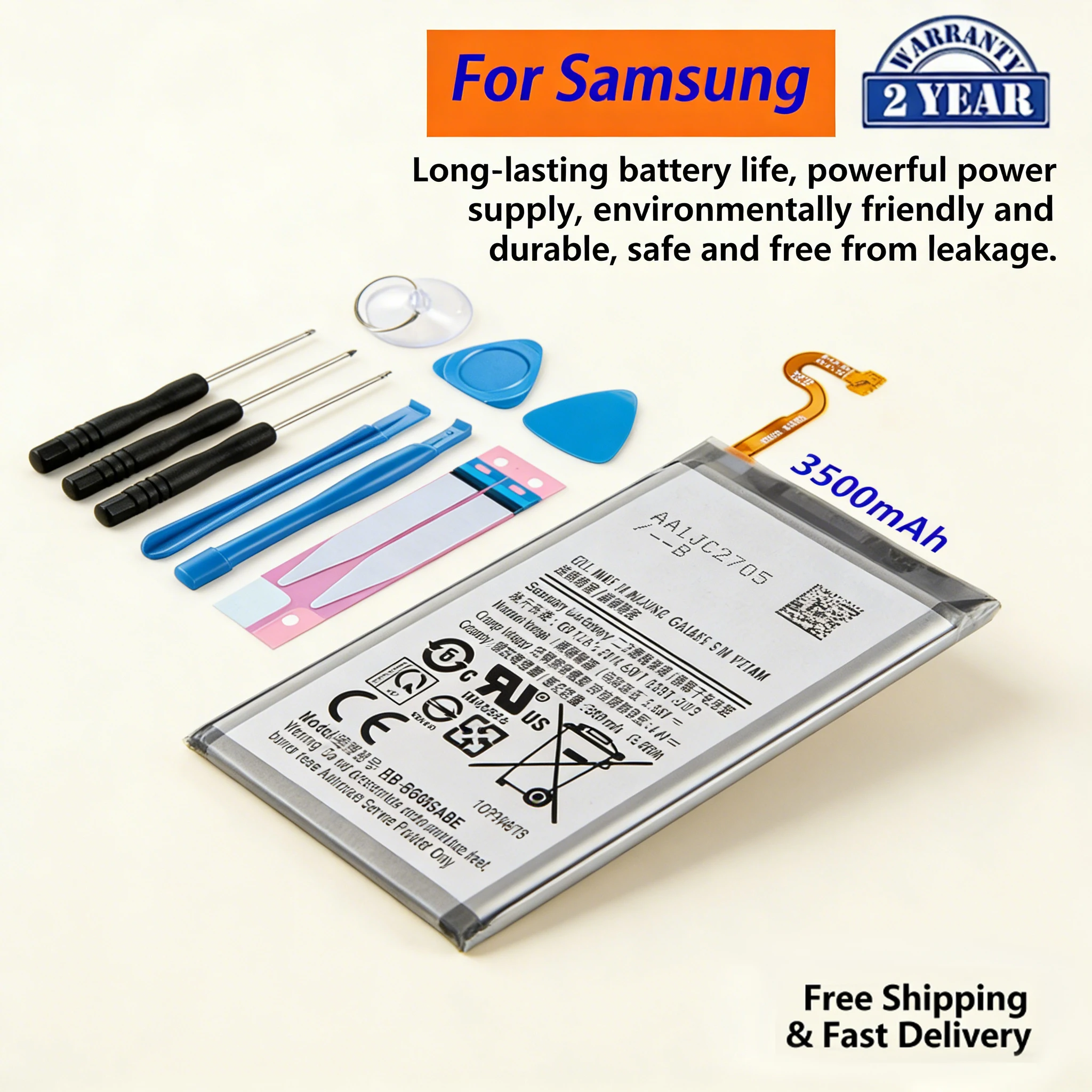Ersatzakku für Samsung Galaxy S6 S7 Edge S9 Plus Handy-Akkus EB-BG920ABE EB-BG935ABE EB-BG960ABE Image