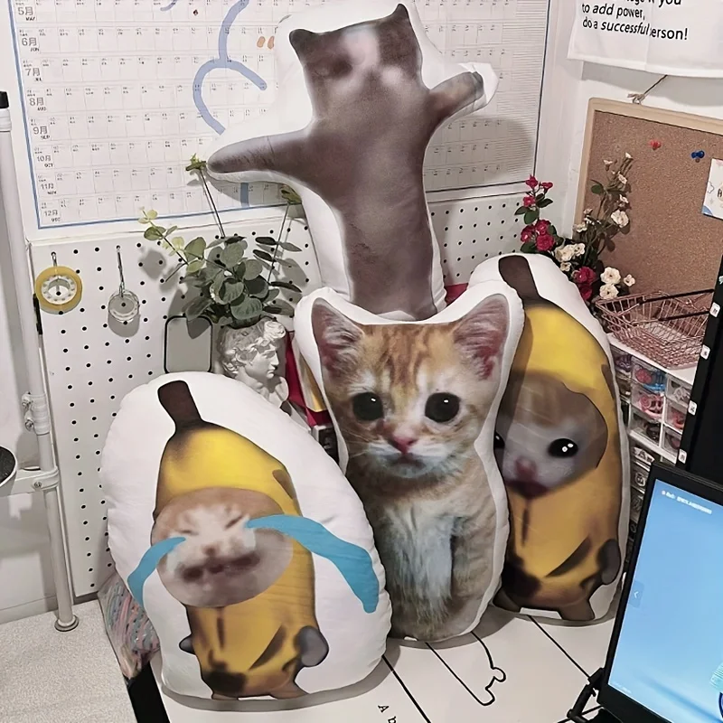 Maßgeschneidertes Haustier-Foto-Plüschkissen – personalisierte Hunde-, Katzen- und Tierformen, geeignet für Geburtstage, Valentinstag, Halloween Image